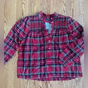 J. Crew Plaid Blouse